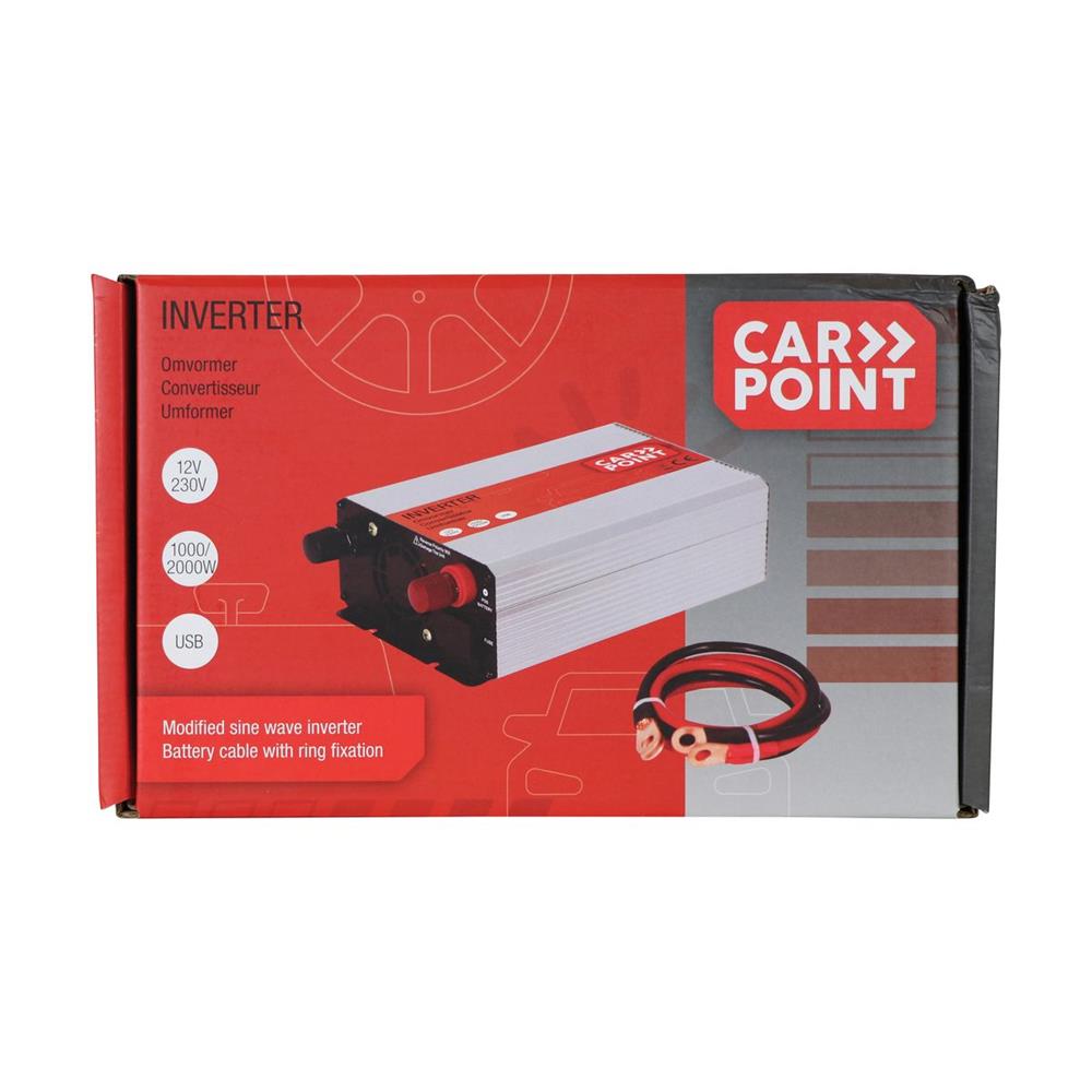 CONVERTISSEUR12/230V DC/AC1000/2400W CARPOINT