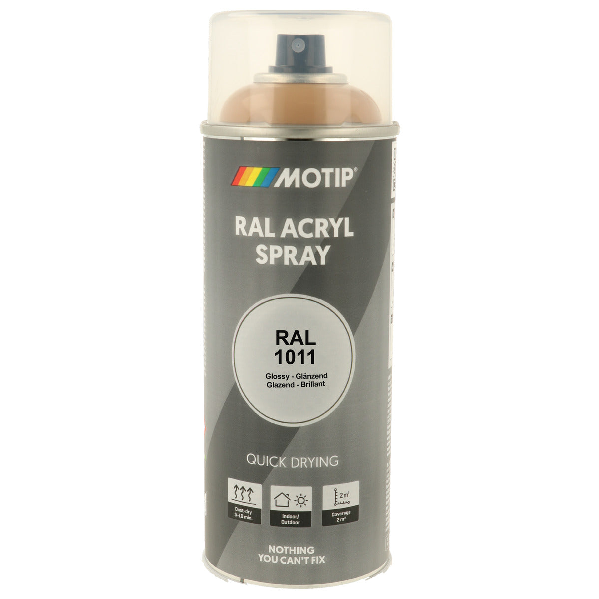 PEINTURE SECHAGE RAPIDE RAL ACRYL RAL1011 BRILLANT AEROSOL 400ML MOTIP