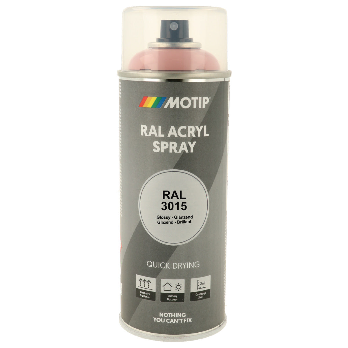 PEINTURE SECHAGE RAPIDE RAL ACRYL RAL3015 BRILLANT AEROSOL 400ML MOTIP