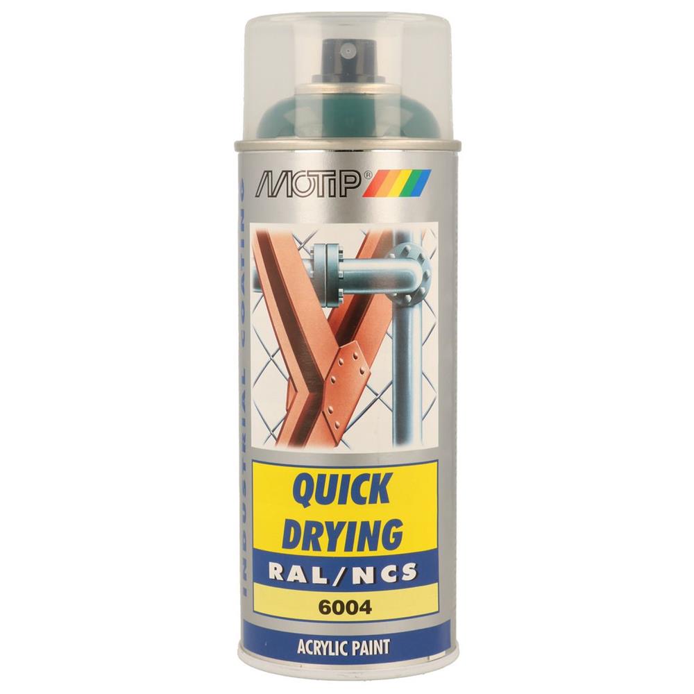 PEINTURE SECHAGE RAPIDE RAL ACRYL RAL6004 BRILLANT AEROSOL 400ML MOTIP