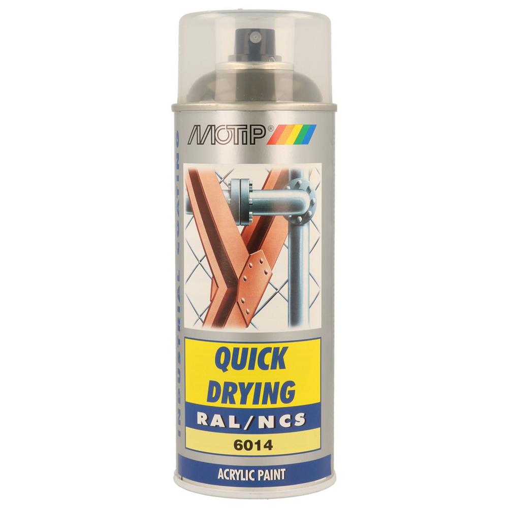 PEINTURE SECHAGE RAPIDE RAL ACRYL RAL6014 BRILLANT AEROSOL 400ML MOTIP