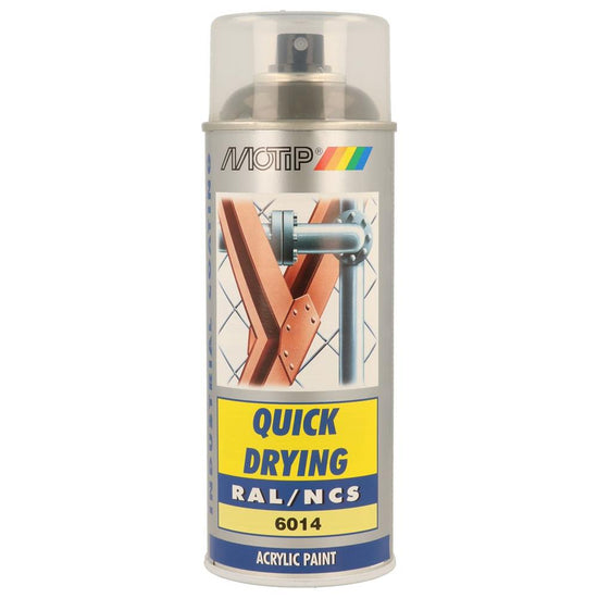PEINTURE SECHAGE RAPIDE RAL ACRYL RAL6014 BRILLANT AEROSOL 400ML MOTIP