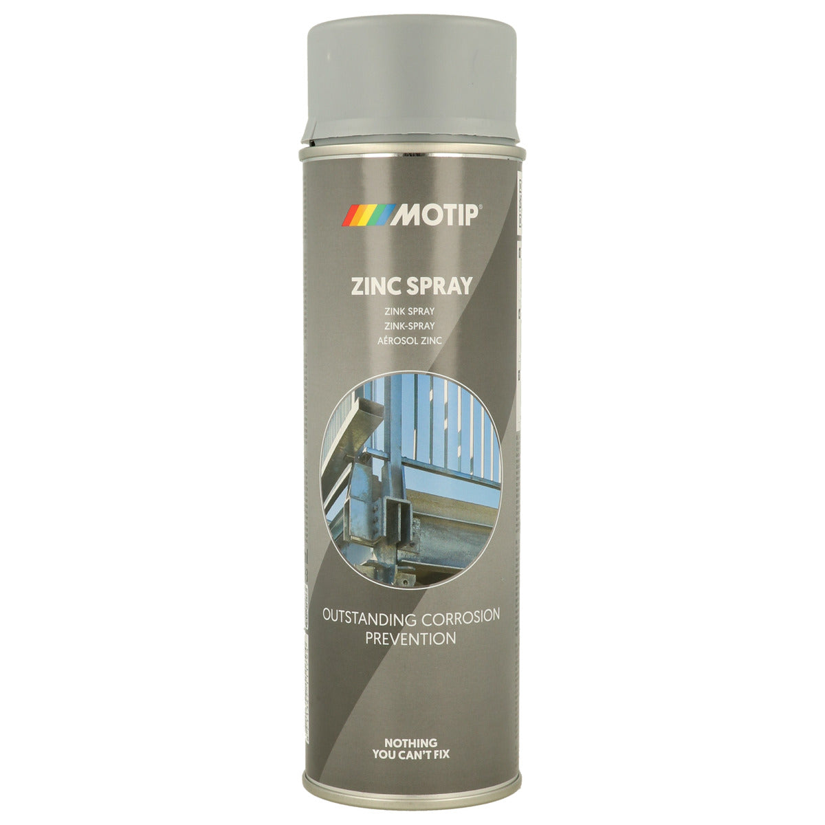 PEINTURE DE GALVANISATION A FROID ZINC MAT MOTIP AEROSOL 500ML MOTIP