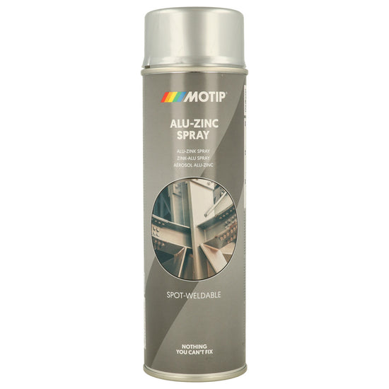 PEINTURE DE GALVANISATION A FROID ALU ZINC BRILLANT AEROSOL 500ML MOTIP