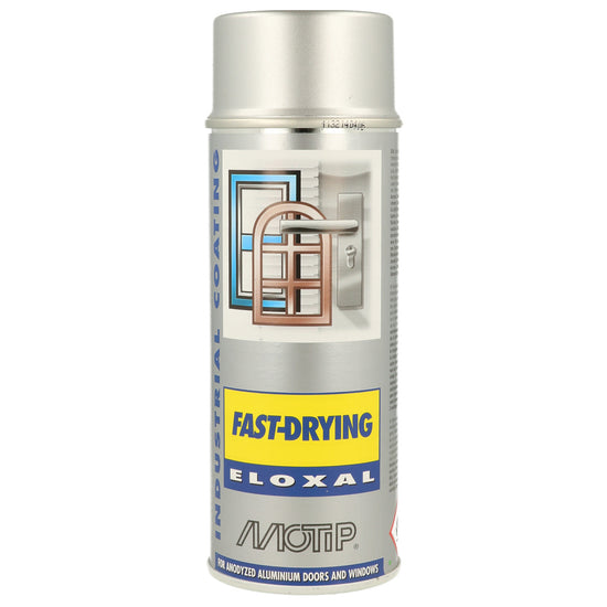 PEINTURE ELOXAL INDUSTRIELLE ARGENT BRILLANT AEROSOL 400ML MOTIP