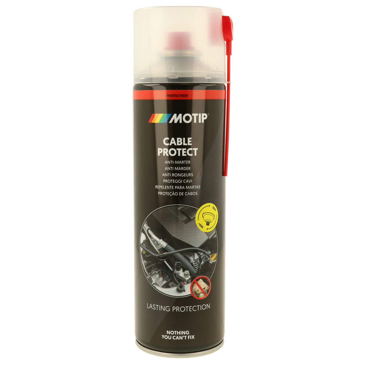 PRESENTOIR DE COMPTOIR 12 AEROSOLS ANTI-RONGEUR 500ML MOTIP