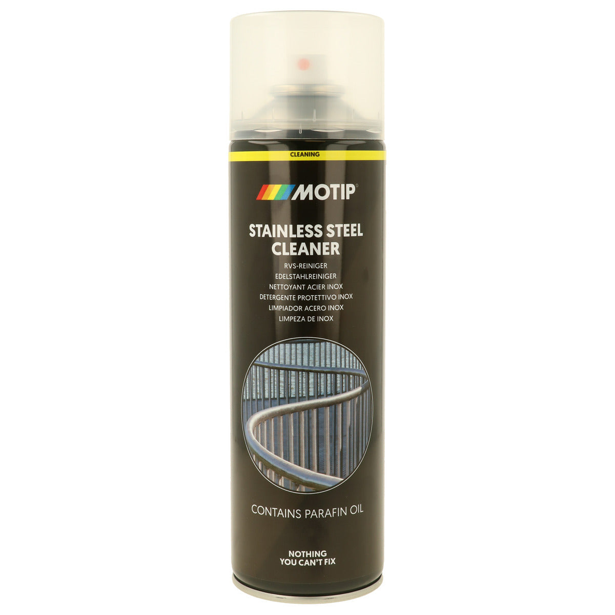 NETTOYANT ACIER/INOX PARAFFINE AEROSOL 500ML MOTIP