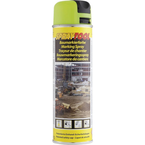 TRACEUR DE CHANTIER TP JAUNE FLUO AEROSOL 500ML SPRAYTOOL