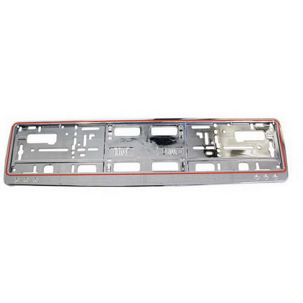 SUPPORT PLAQUE D'IMMATRICULATION LONGUE UNIVERSEL EU CHROME