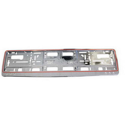 SUPPORT PLAQUE D'IMMATRICULATION LONGUE UNIVERSEL EU CHROME