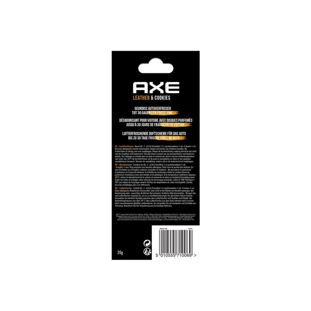DÉSODORISANT AXE 3D LEATHER + COOKIES - A SUSPENDRE