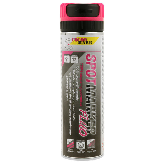 TRACEUR DE CHANTIER ROSE FLUO SPOTMARKER AEROSOL 500ML COLORMARK