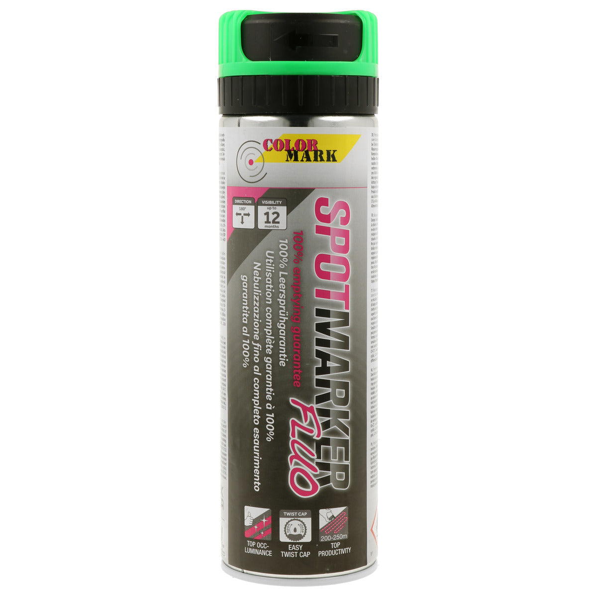 TRACEUR DE CHANTIER VERT FLUO SPOTMARKER AEROSOL 500ML COLORMARK