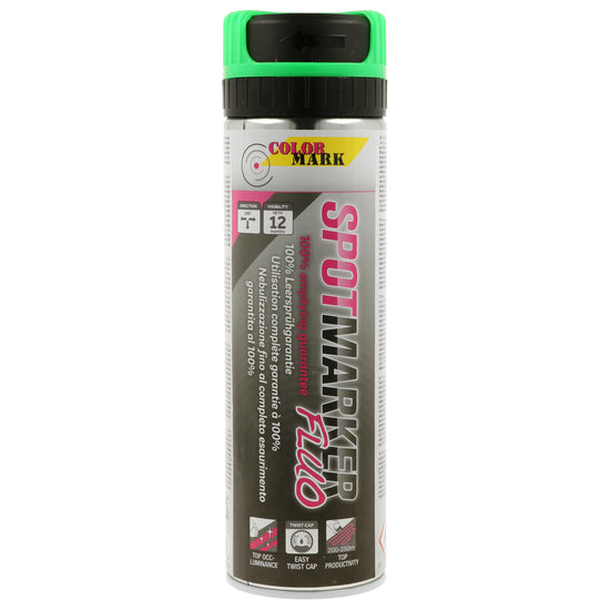 TRACEUR DE CHANTIER VERT FLUO SPOTMARKER AEROSOL 500ML COLORMARK