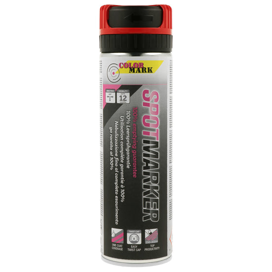 TRACEUR DE CHANTIER ROUGE SPOTMARKER AEROSOL 500ML COLORMARK
