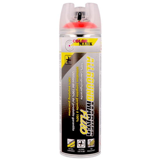 TRACEUR DE CHANTIER ROUGE FLUO ALLROUND AEROSOL 500ML COLORMARK