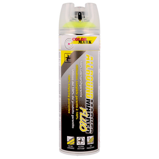 TRACEUR DE CHANTIER JAUNE FLUO ALLROUND AEROSOL 500ML COLORMARK