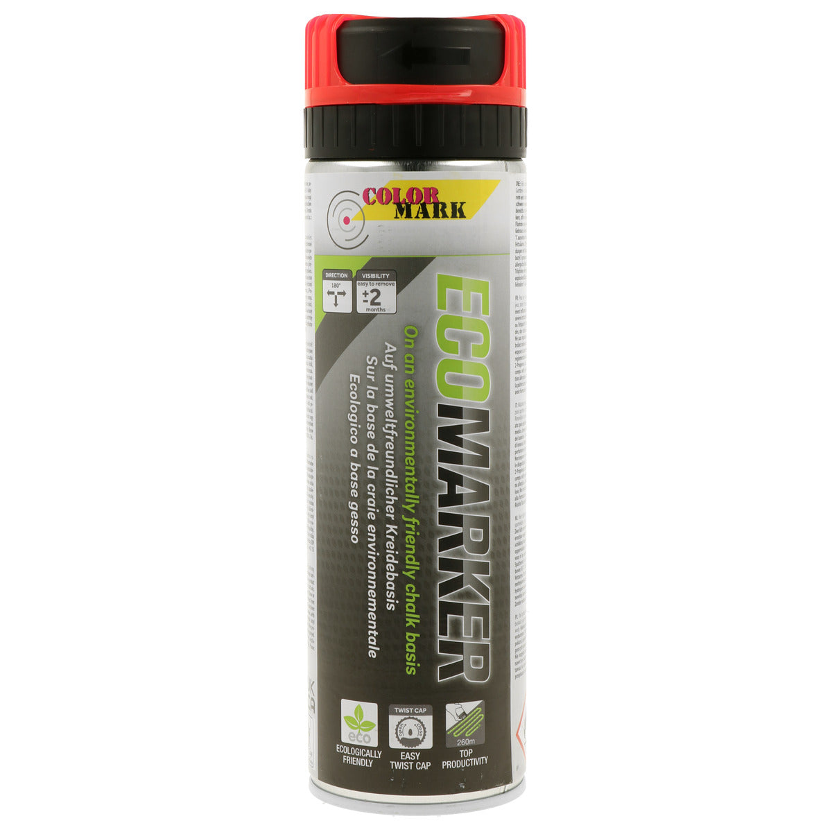 TRACEUR DE LIGNE A LA CRAIE ROUGE ECOMARKER AEROSOL 500ML COLORMARK
