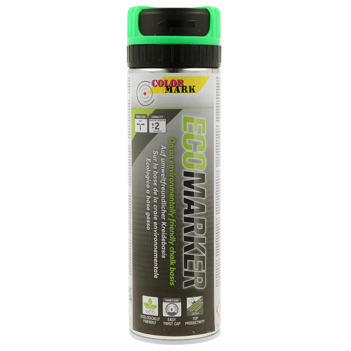 TRACEUR DE LIGNE A LA CRAIE VERT ECOMARKER AEROSOL 500ML COLORMARK