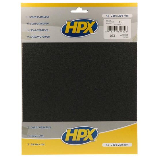 PAPIER ABRASIF P120 X 4 HPX