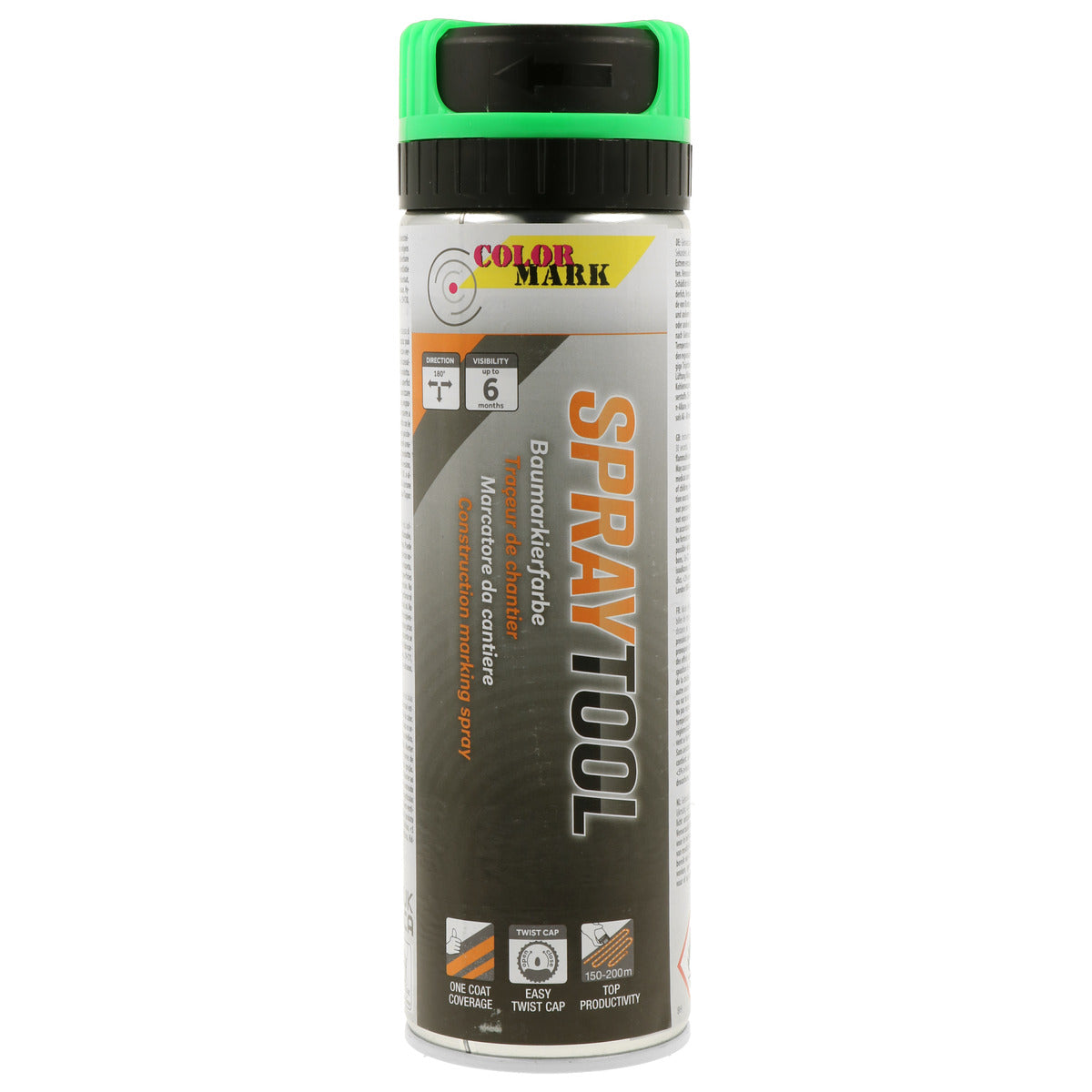 TRACEUR DE CHANTIER TP VERT FLUO AEROSOL 500ML SPRAYTOOL