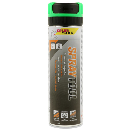 TRACEUR DE CHANTIER TP VERT FLUO AEROSOL 500ML SPRAYTOOL