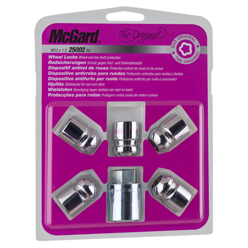5 ECROUS ANTIVOL SU MCGARD M12X1.5/ R12/ LONG. 29.9MM/ Ø19MM