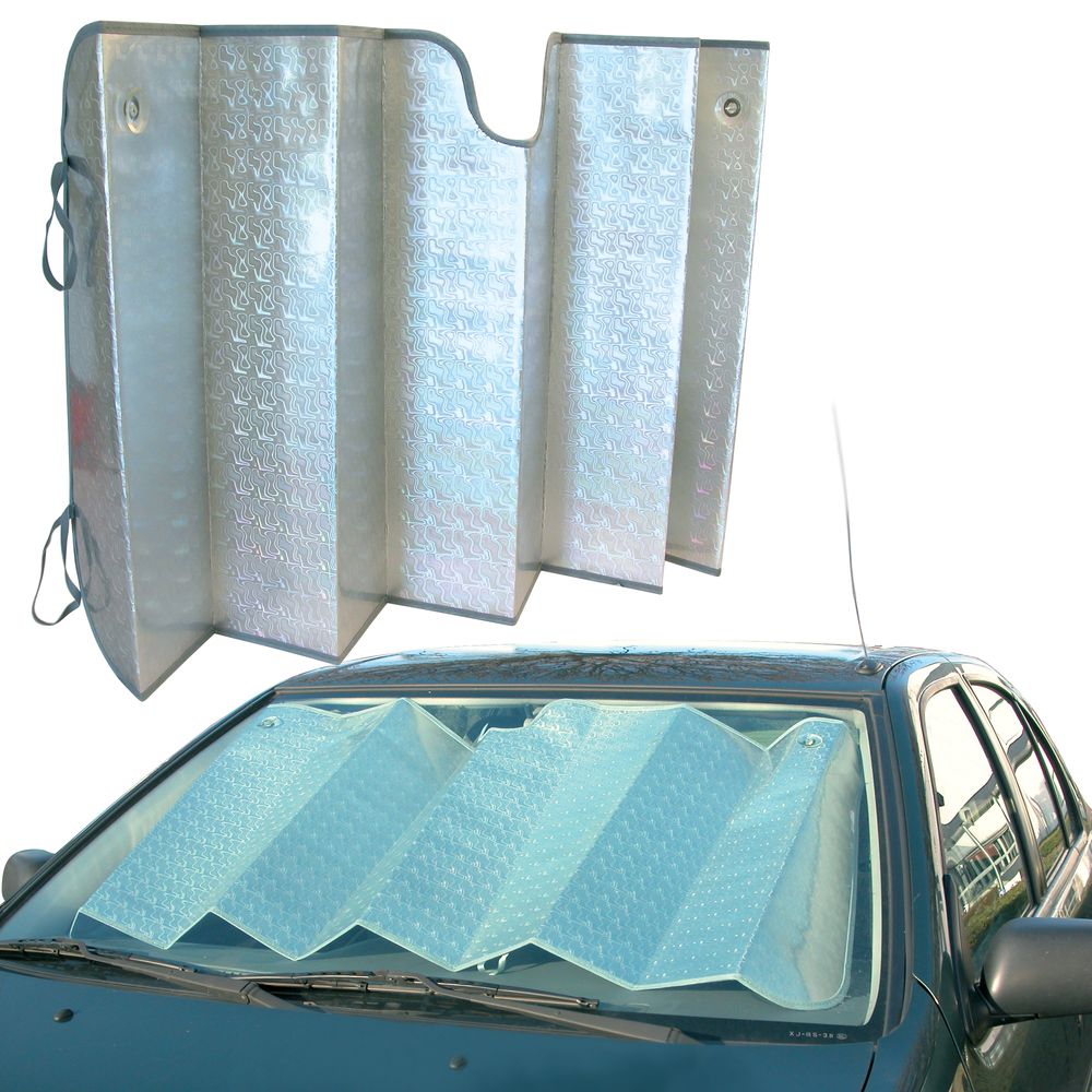 PARE-SOLEIL ALU PLIABLE RIGIDE POUR VITRE AVANT 145X60CM