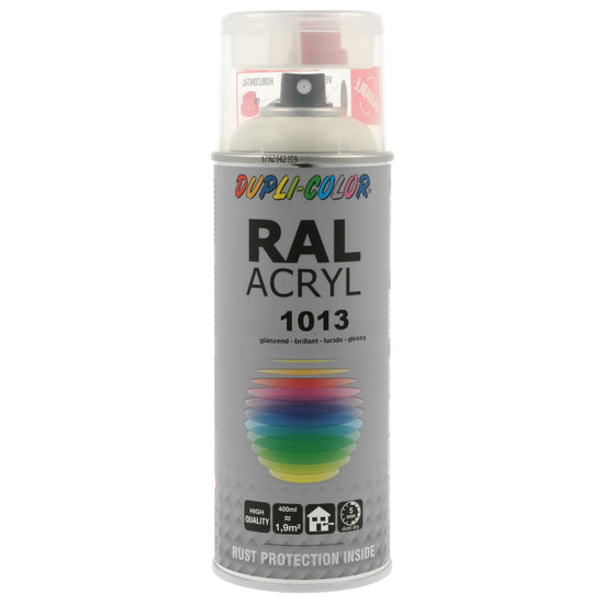 PEINTURE ACRYL RAL1013 BLANC PERLE BRILLANT 400ML DUPLI COLOR