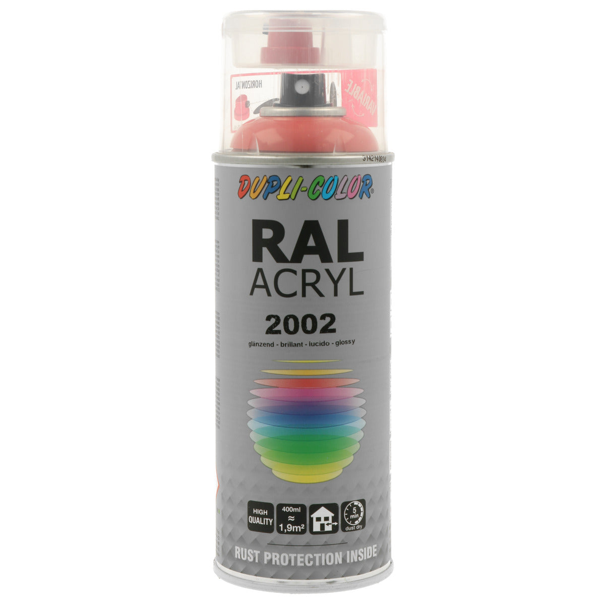 PEINTURE ACRYL RAL2002 ORANGE SANGUINE BRILLANT 400ML DUPLI COLOR