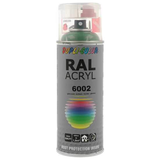 PEINTURE ACRYL RAL6002 VERTE FEUILLE BRILLANT 400ML DUPLI COLOR