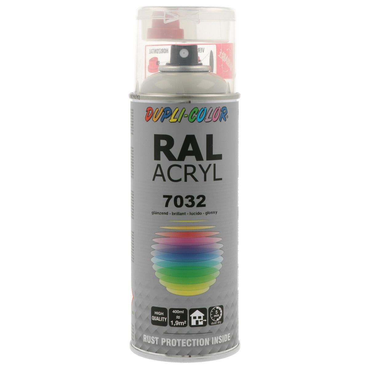 PEINTURE ACRYL RAL7032 GRIS SILEX BRILLANT 400ML DUPLI COLOR