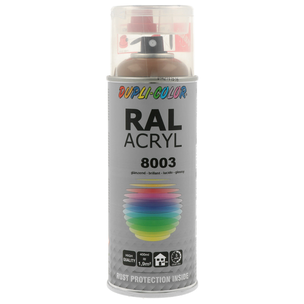 PEINTURE ACRYL RAL8003 GRIS MOUSSE BRILLANT 400ML DUPLI COLOR
