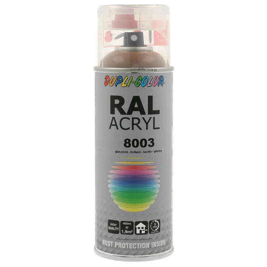 PEINTURE ACRYL RAL8003 GRIS MOUSSE BRILLANT 400ML DUPLI COLOR