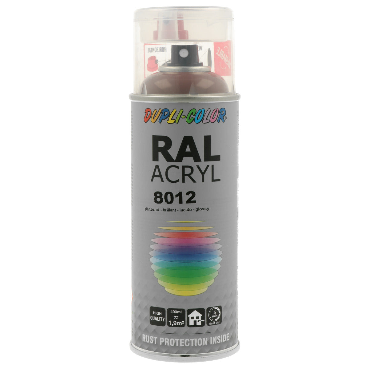 PEINTURE ACRYL RAL8012 MARRON ROUGE BRILLANT 400ML DUPLI COLOR