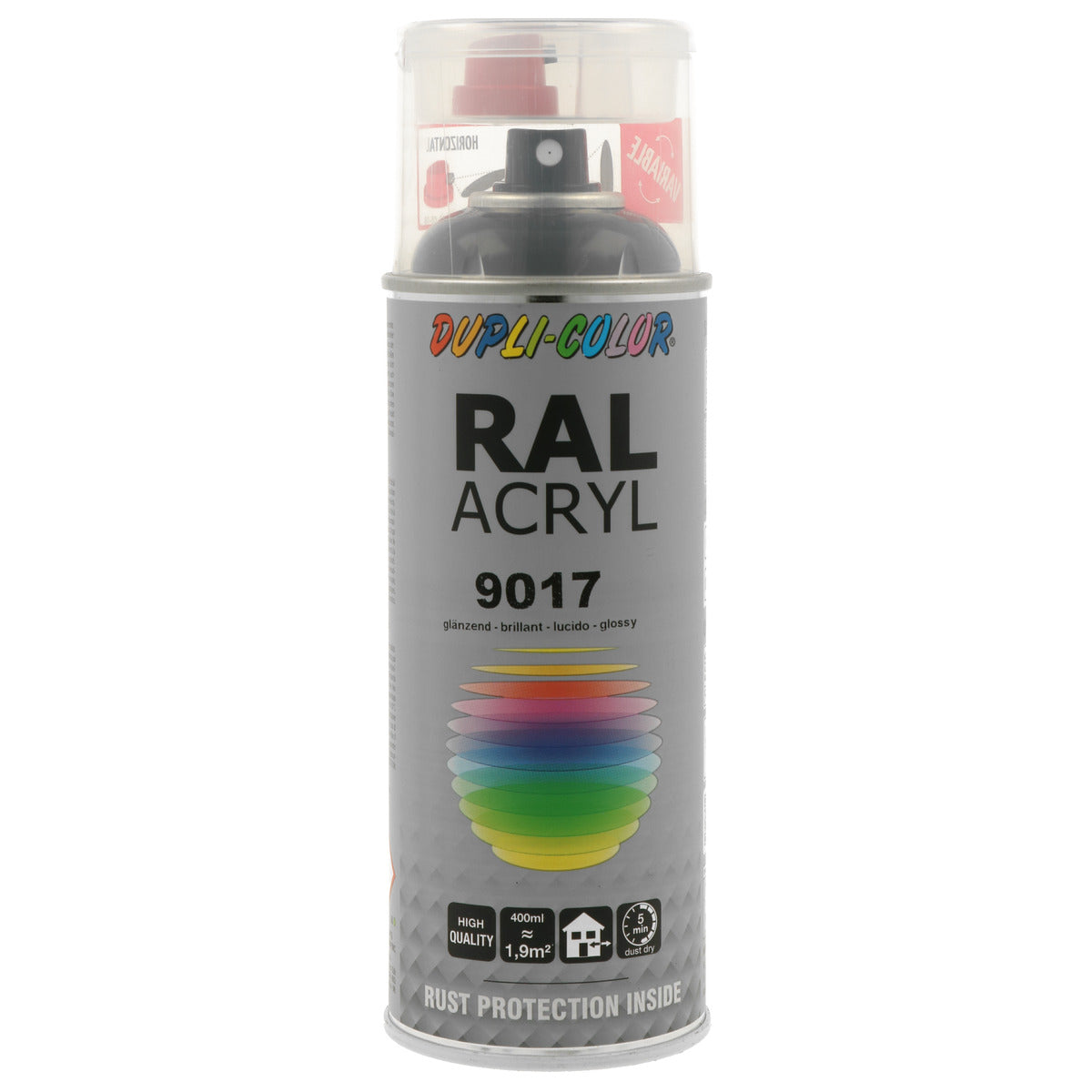 PEINTURE ACRYL RAL9017 NOIR TRAFFIC NOIR BRILLANT 400ML DUPLI COLOR