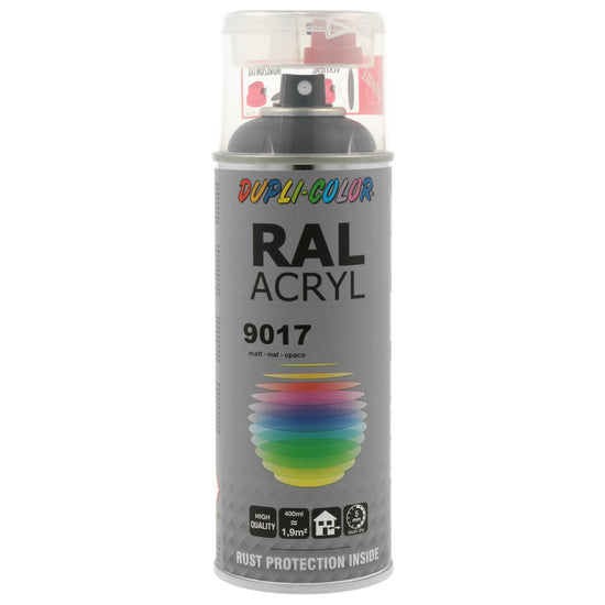 PEINTURE ACRYL RAL9017 NOIR TRAFIC MAT 400ML DUPLI COLOR