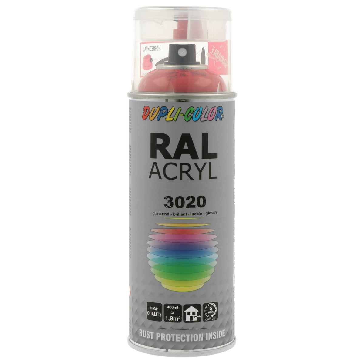 PEINTURE ACRYL RAL3020 ROUGE TRAFIC BRILLANT 400ML DUPLI COLOR