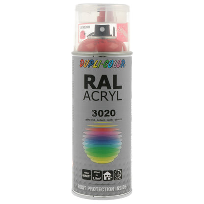 PEINTURE ACRYL RAL3020 ROUGE TRAFIC BRILLANT 400ML DUPLI COLOR
