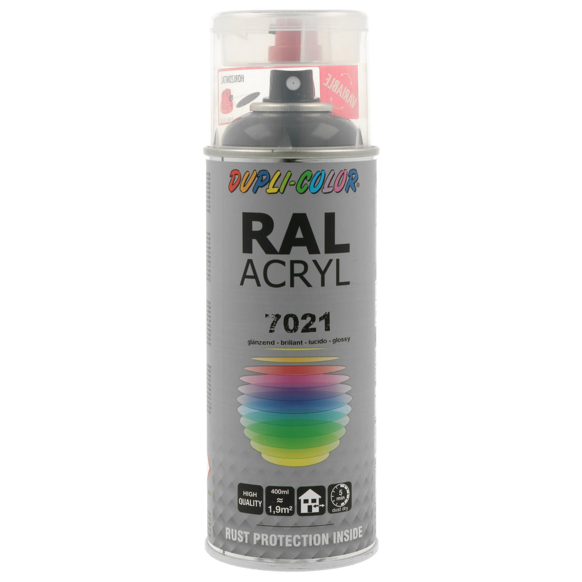 PEINTURE ACRYL RAL7021 GRIS NOIR BRILLANT 400ML DUPLI COLOR