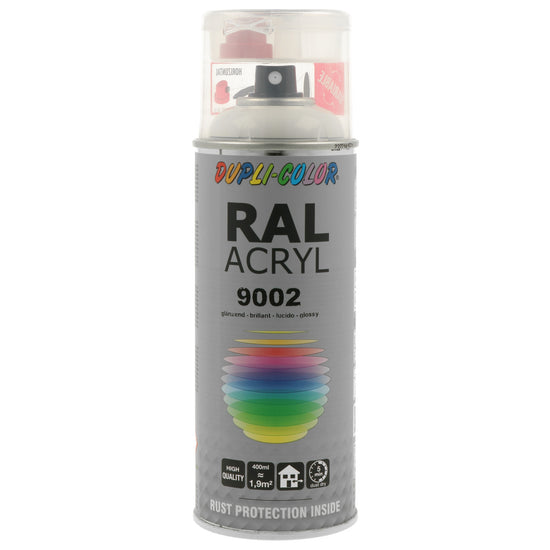 PEINTURE ACRYL RAL9002 BLANC GRIS BRILLANT 400ML DUPLI COLOR