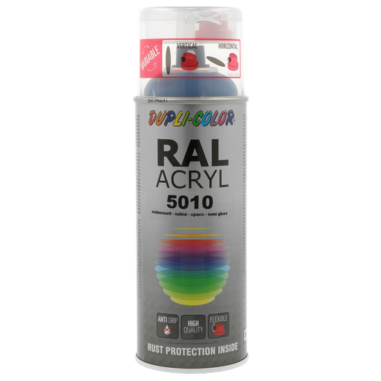 PEINTURE ACRYL RAL5010 BLEU GENTIANE SATINE 400ML DUPLI COLOR
