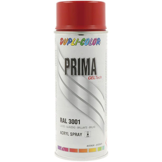 PEINTURE PRIMA RAL3001 ROUGE SIGNAL BRILLANT 400ML DUPLI COLOR