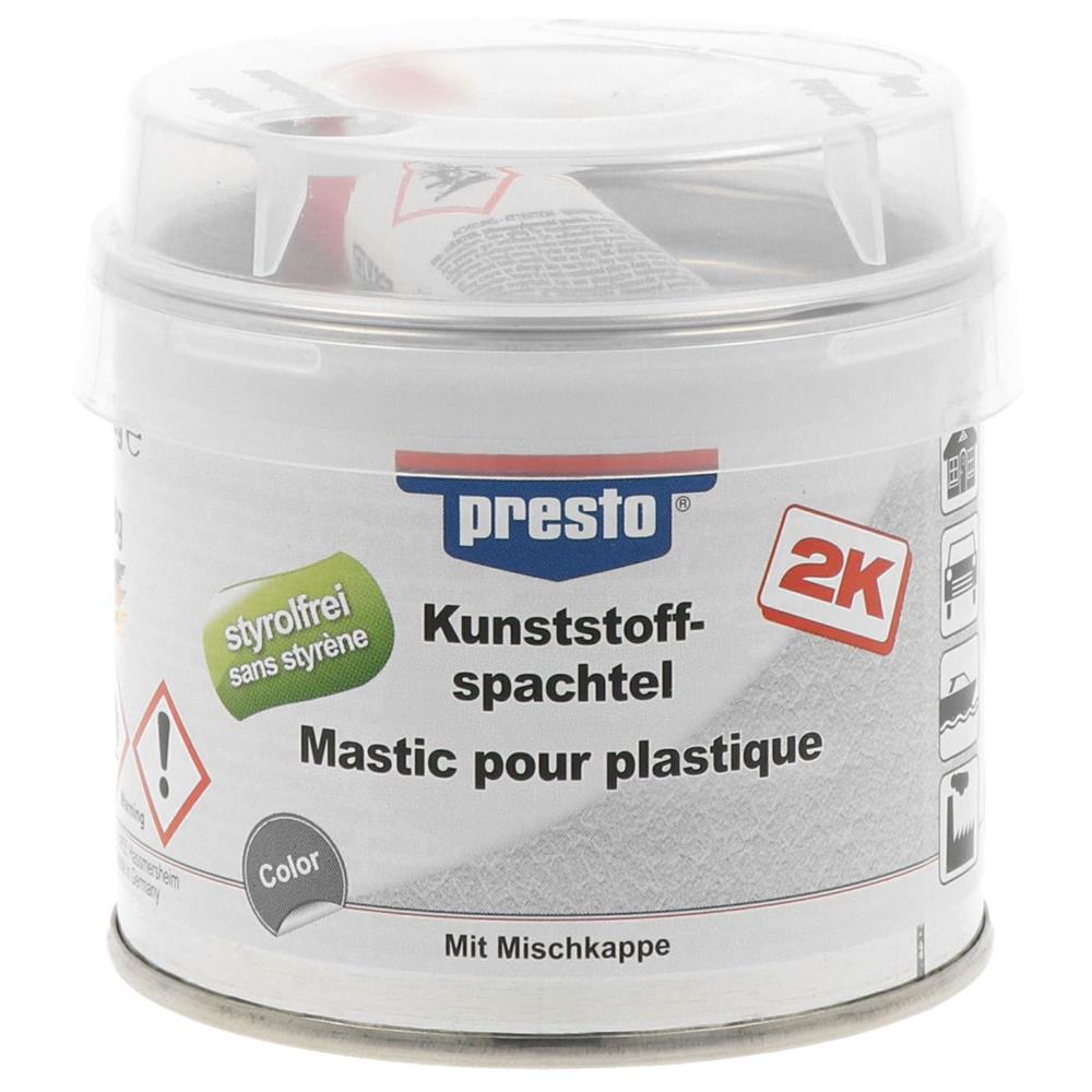 MASTIC DE REMPLISSAGE PLASTIQUE 2K SANS STYRENE 250G PRESTO