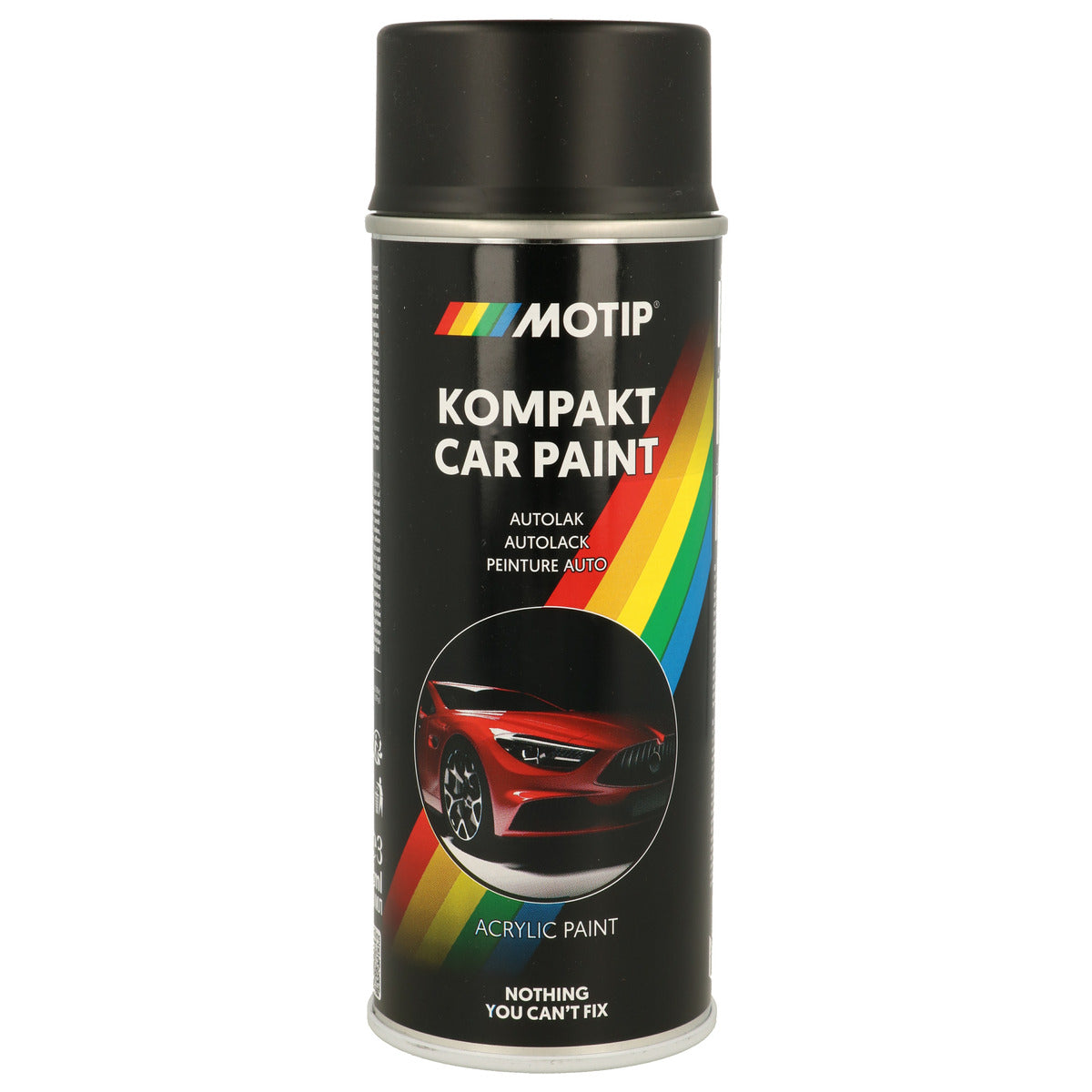 PEINTURE ACRYLIQUE KOMPAKT 46870 NOIR MAT 400ML MOTIP