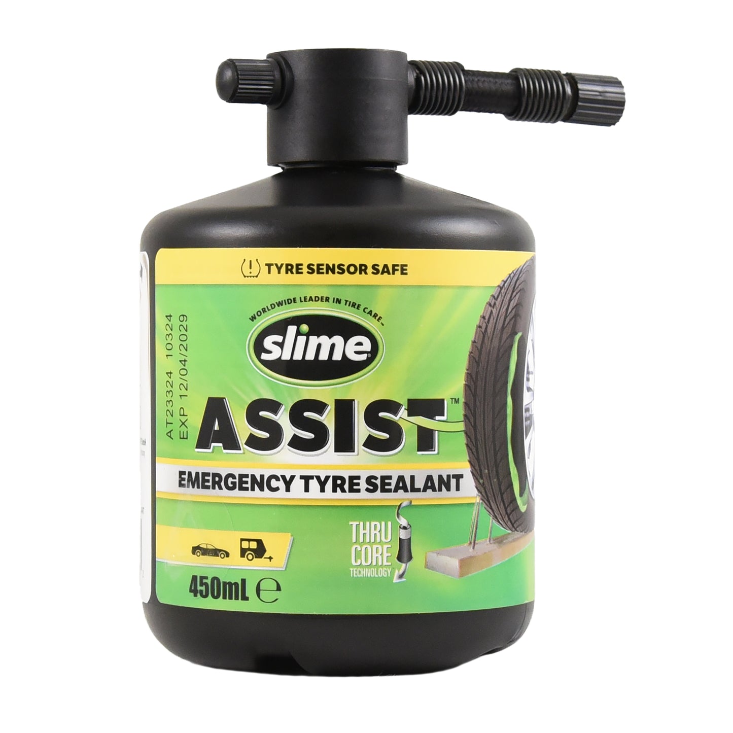 KIT ANTI-CREVAISON 450ML INJECTION SEMI AUTOMATIQUE BOUTEILLE RIGIDE AVEC COMPRESSEUR SLIME