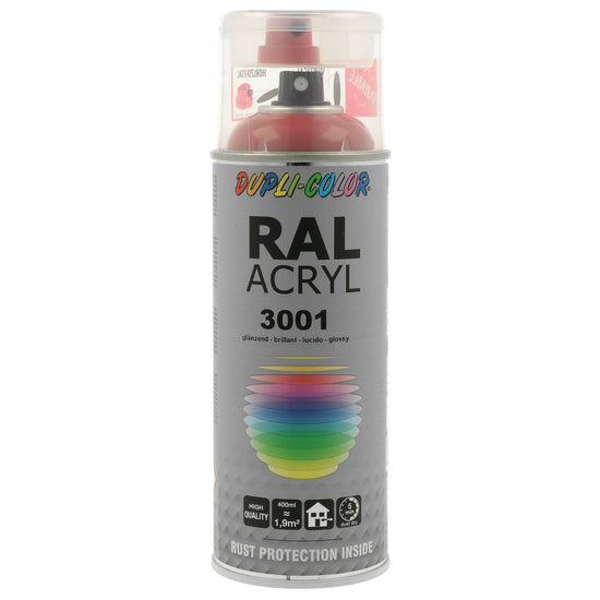 PEINTURE ACRYL RAL3001 ROUGE SIGNAL BRILLANT 400ML DUPLI COLOR