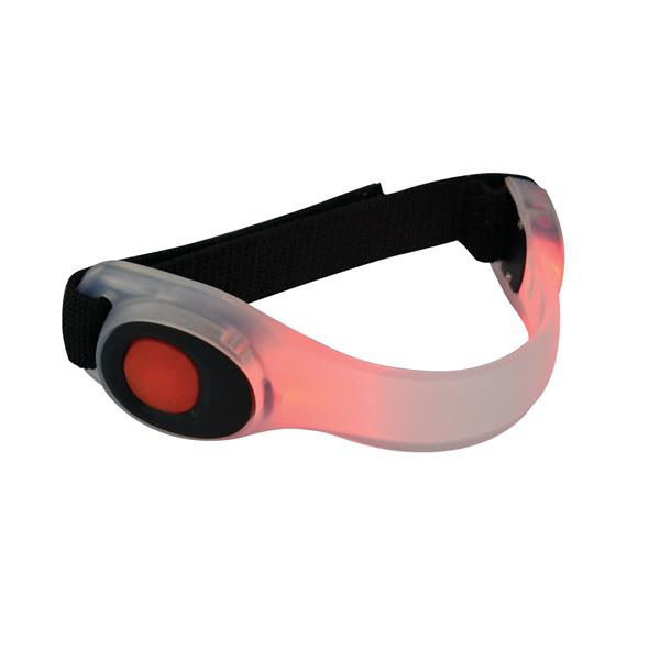 BRASSARD LED ROUGE DRESCO PILE INCLUSE