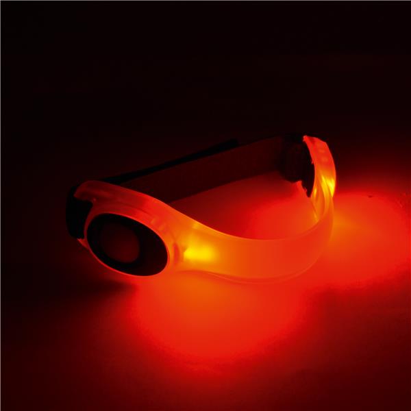 BRASSARD LED ROUGE DRESCO PILE INCLUSE