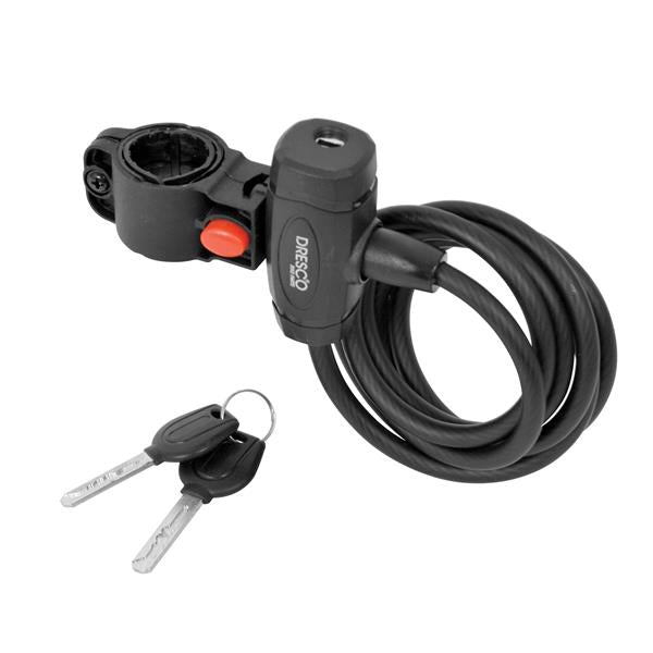 ANTIVOL CABLE 150CM DIAM 8MM 2 CLES DRESCO